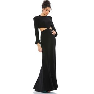 Mac Duggal Black Long Sleeve Gown